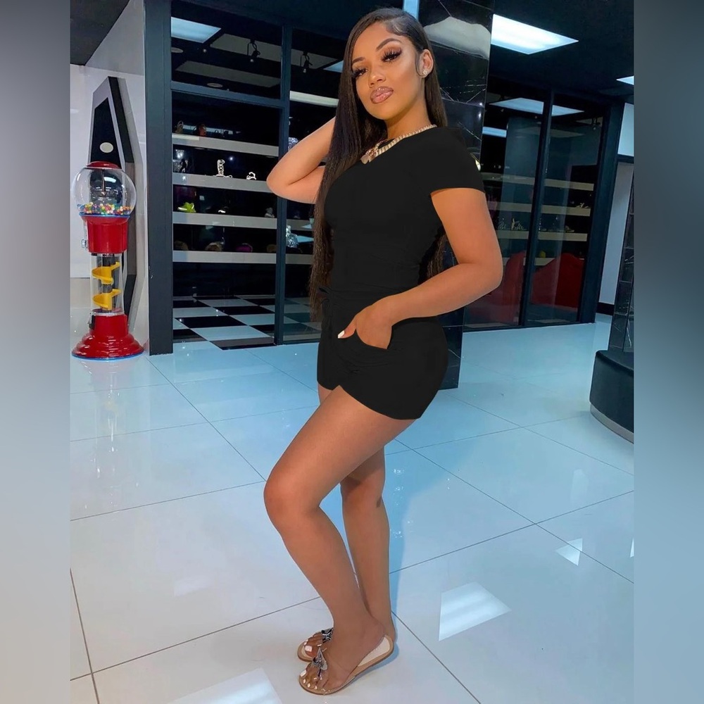 Two Pc Short Set - Black (Various Sizes)